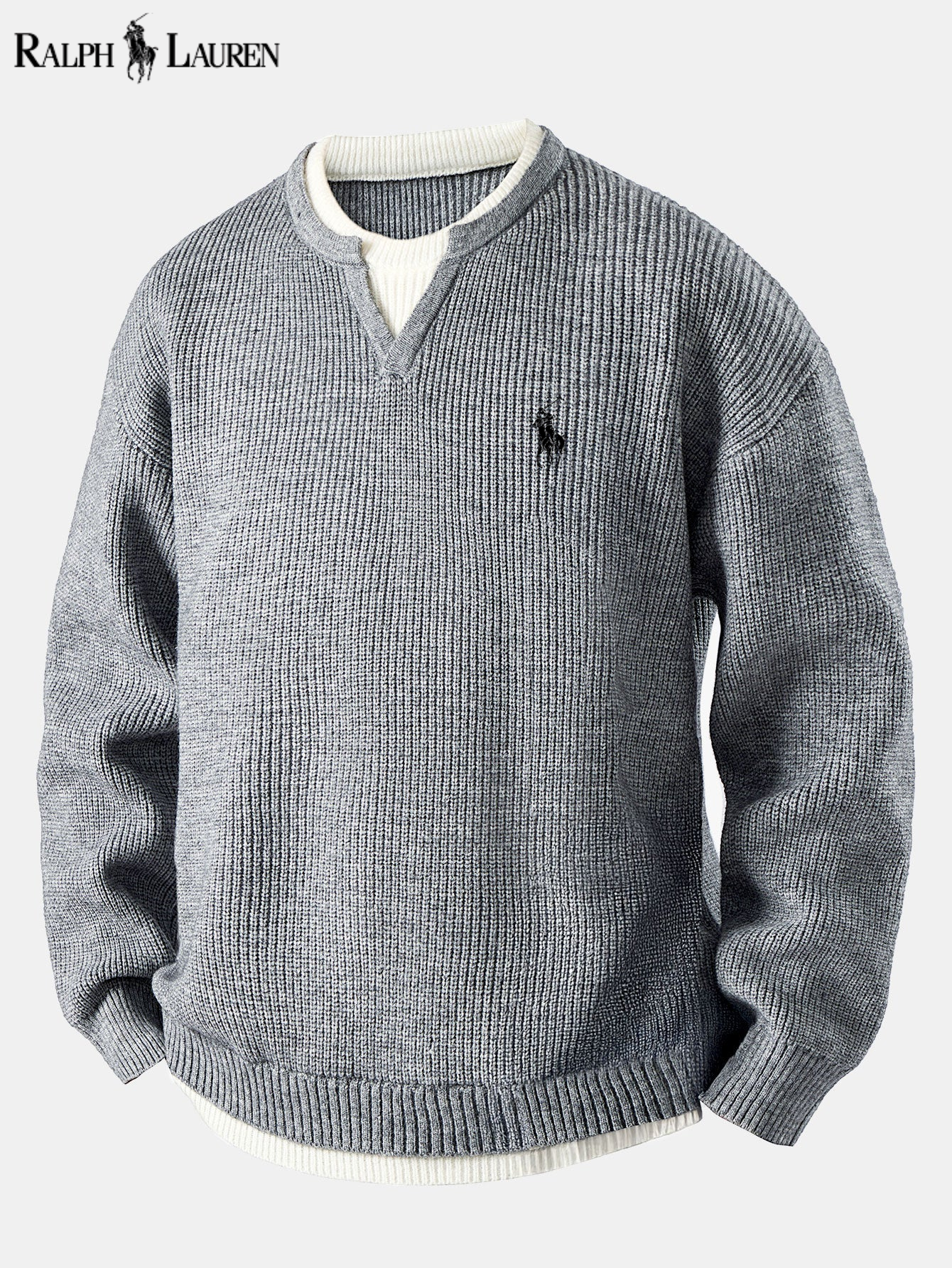 ᏒᎪᏞᏢᎻ ᏞᎪՍᏒЕΝ - Pull à col en V 2 en 1