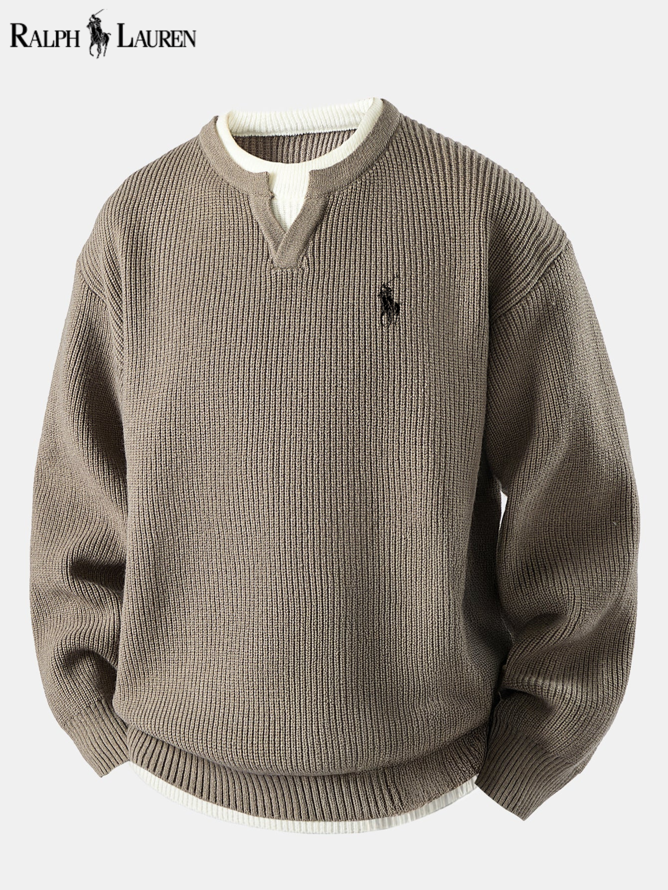 ᏒᎪᏞᏢᎻ ᏞᎪՍᏒЕΝ - Pull à col en V 2 en 1